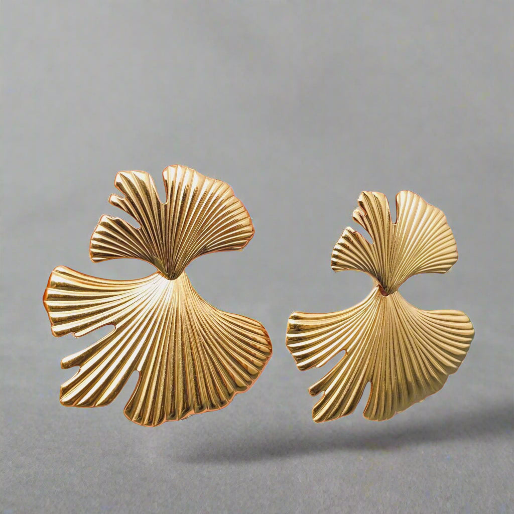Gingko leaf earrings