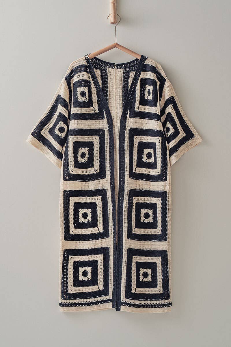 Crochet midi cardigan