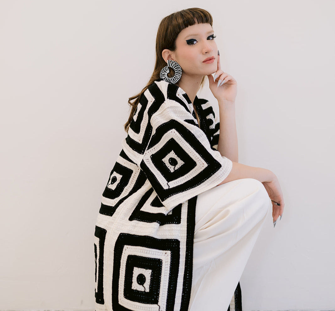 Crochet midi cardigan