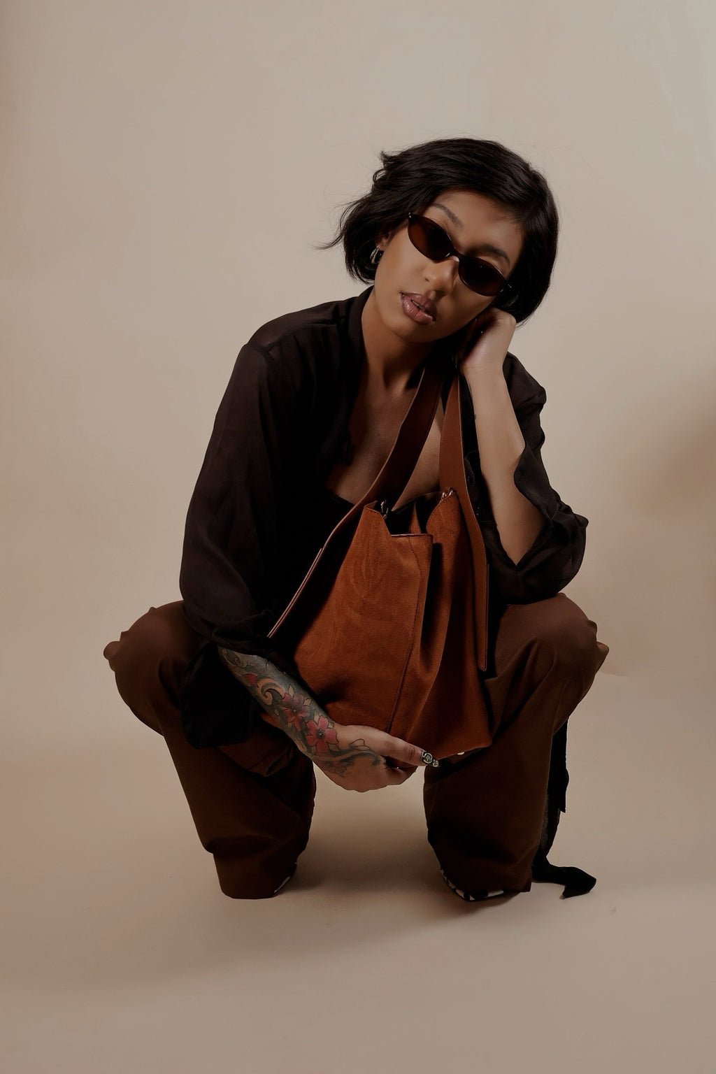 suede shoulder bag